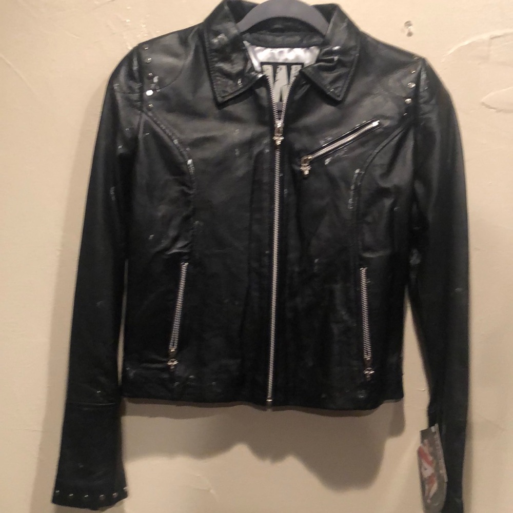 Wilson Leather Rocks SPECIAL EDITION genuine leather THE WHO band jacket. Size L